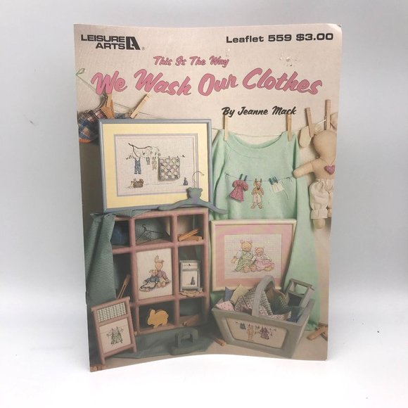 Vintage Cross Stitch Patterns, This is the Way We Wash Our Clothes by Jeanne Mac - Picture 1 of 2